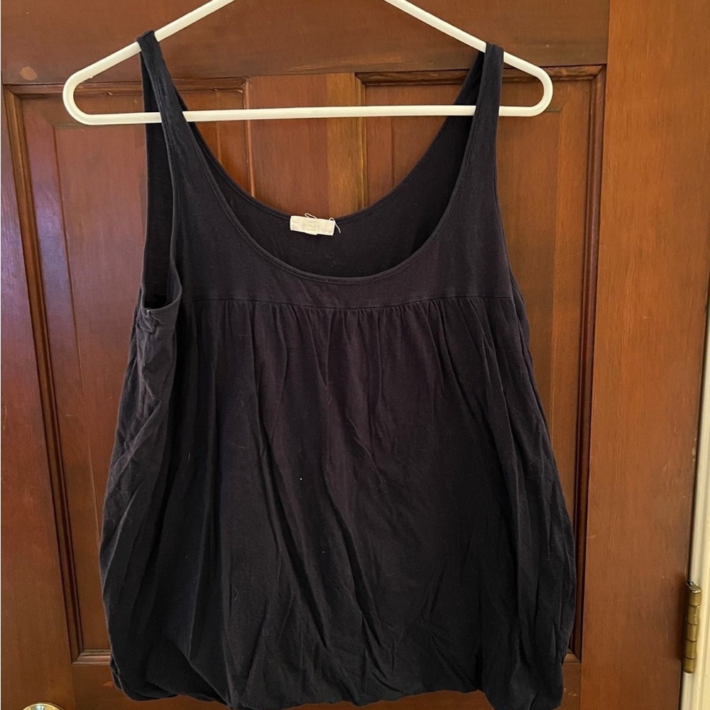 J Crew Navy Sleeveless Women's Bubble Tissue Top